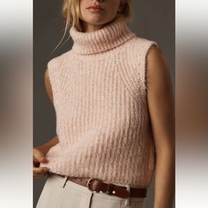Anthropologie sleeveless turtleneck sweater vest